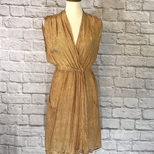 Natalie Martin Nico dress size small, gold/tan